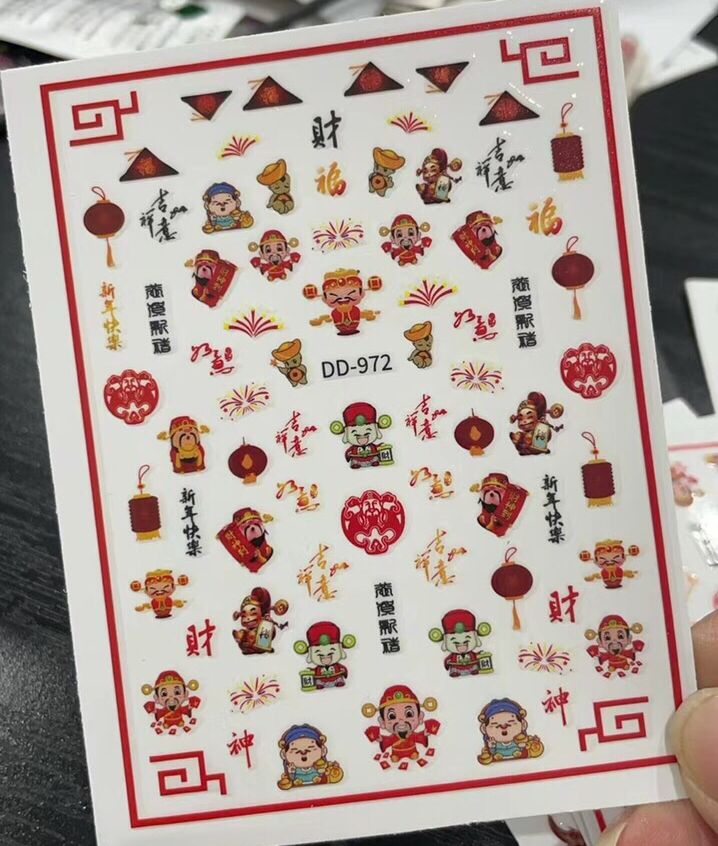 Sticker Tết ,Sticker Bài Dán Móng Nhiều Mẫu - TGN937