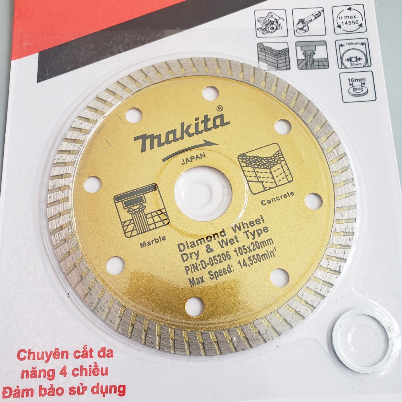 Lưỡi cắt gạch 105x20mm Makita D-05206 (Hàng China)