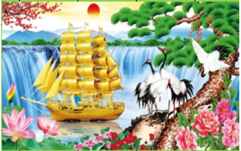 Tranh thêu thuận buồm xuôi gió dv6157