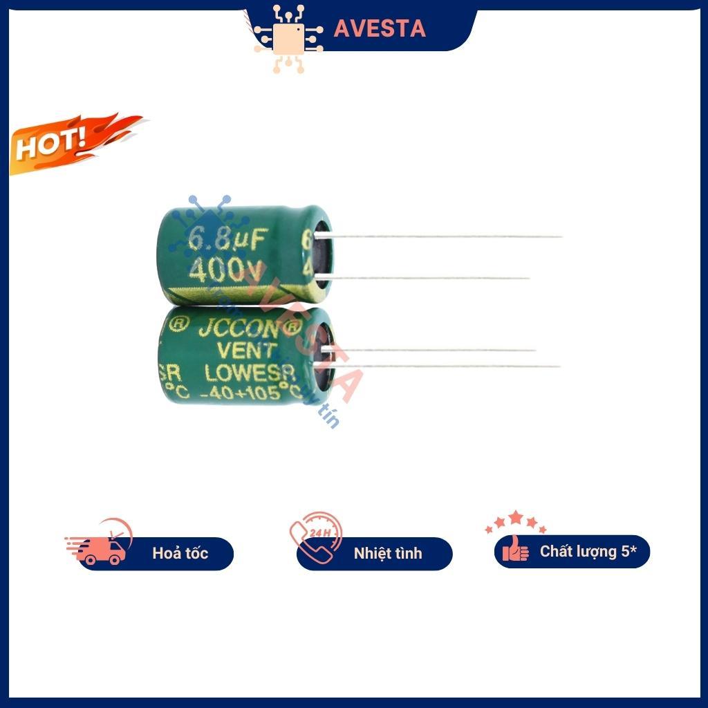 Tụ hóa 400v 6.8uf 8x14mm tần số cao chất lượng tốt avesta