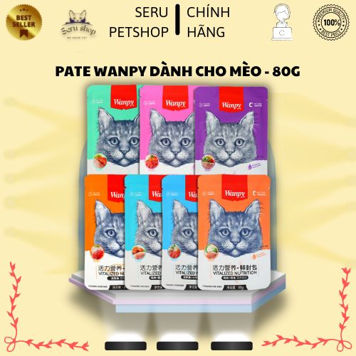 Pate wanpy cho mèo 80gr - 4 vị