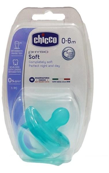 Ty ngậm Chicco silicon Physio Soft xanh ngọc 6M+