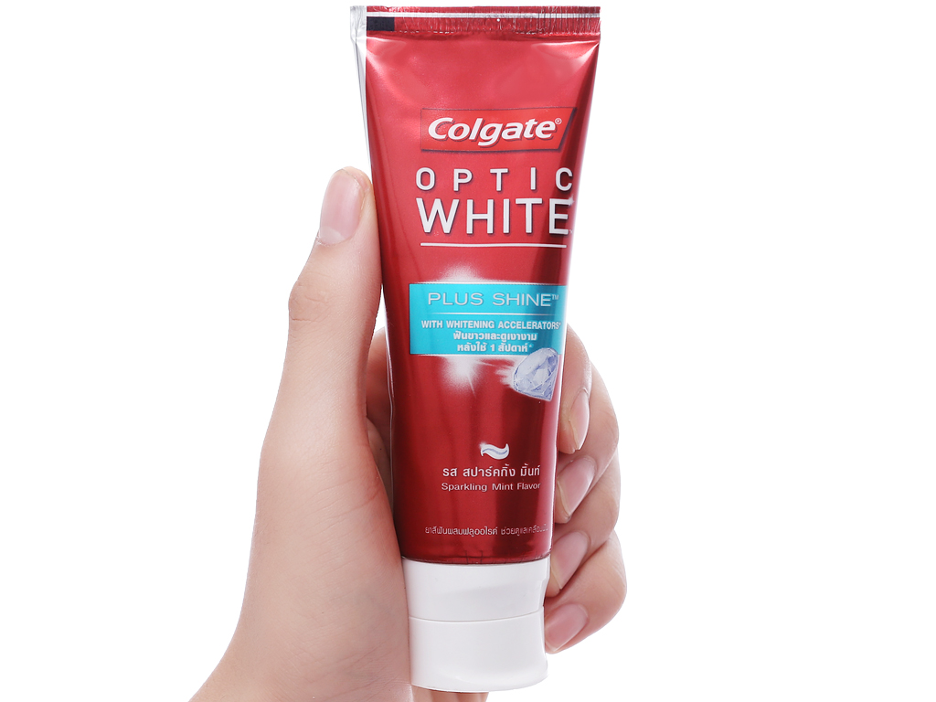 ( mẫu mới 2023) Kem đánh răng Colgate Optic White Plus Shine 100g