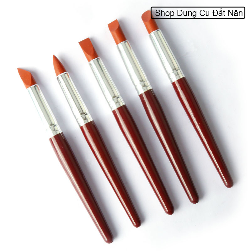 Dụng cụ điêu khắc đất sét cây miết size lớn 10mm
