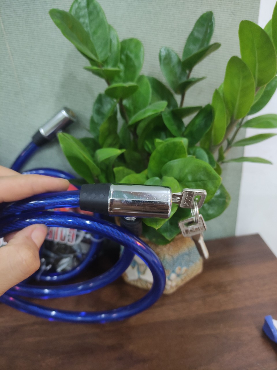 khóa dây cáp khóa xe đạp,xe máy dài 1 mét