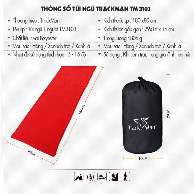 Túi ngủ Trackman Tm3103