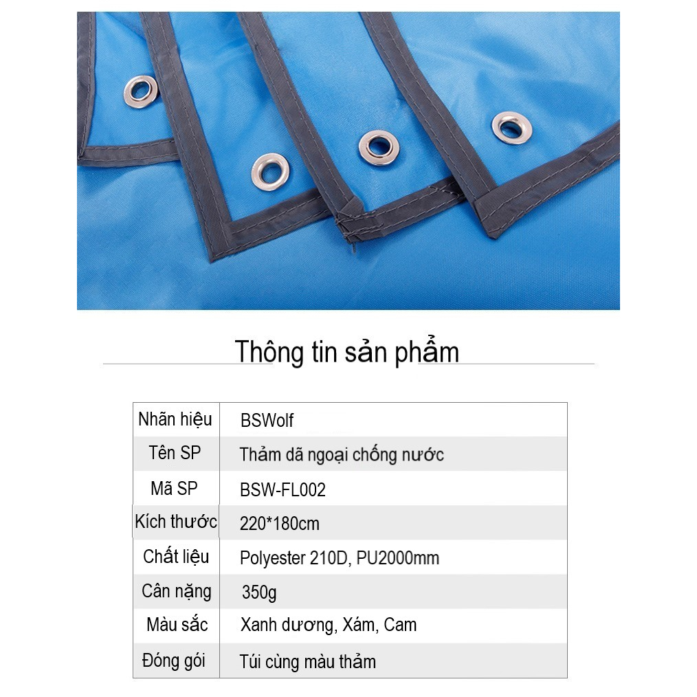 Thảm dã ngoại chống nước BSW-FL001 (CHÍNH HÃNG)