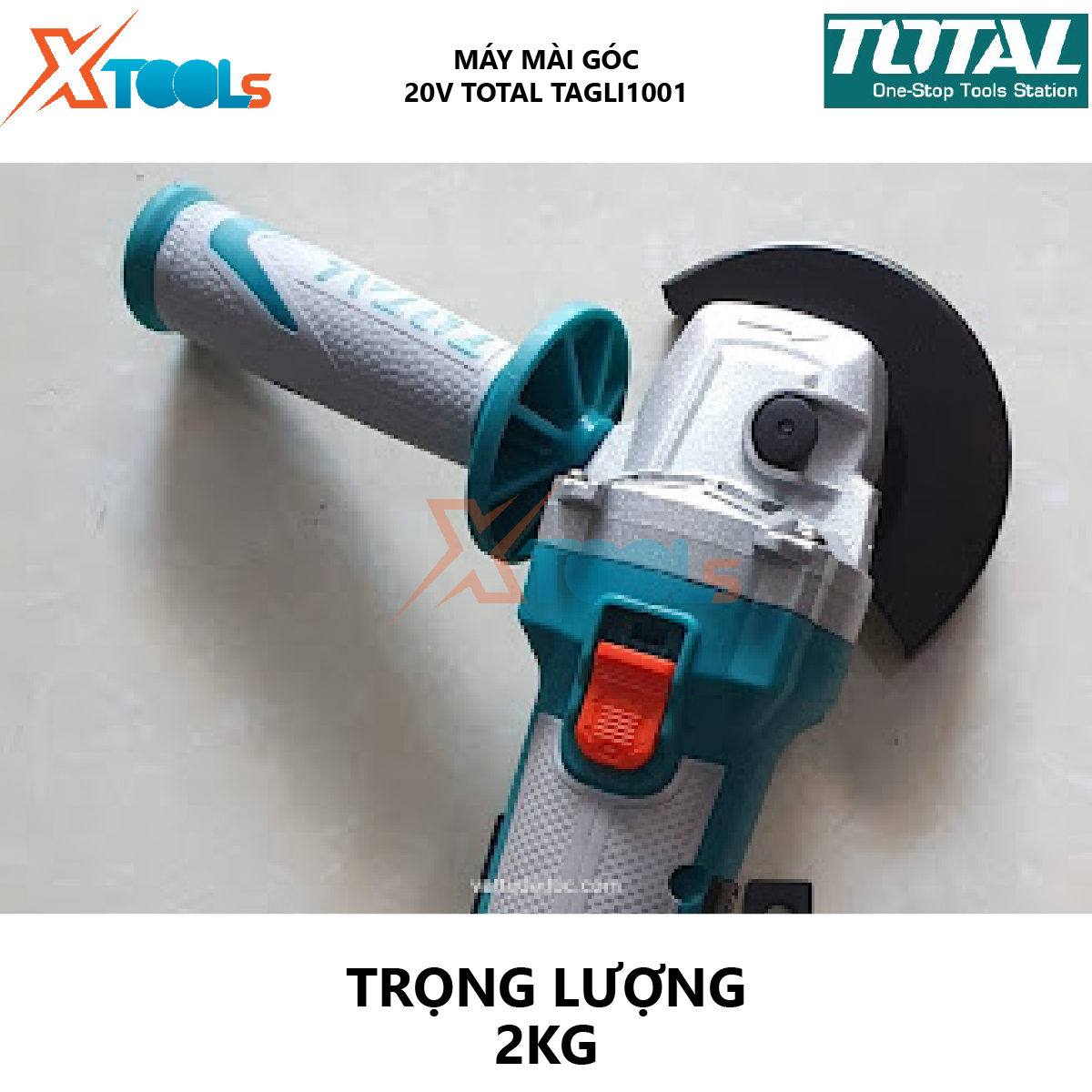 Máy mài góc dùng pin TOTAL TAGLI1001 máy cắt kim loại cầm tay sử dụng pin Lithium 20V TOTAL, Tốc độ không tải: 8500/min hiệu suất cao  tại