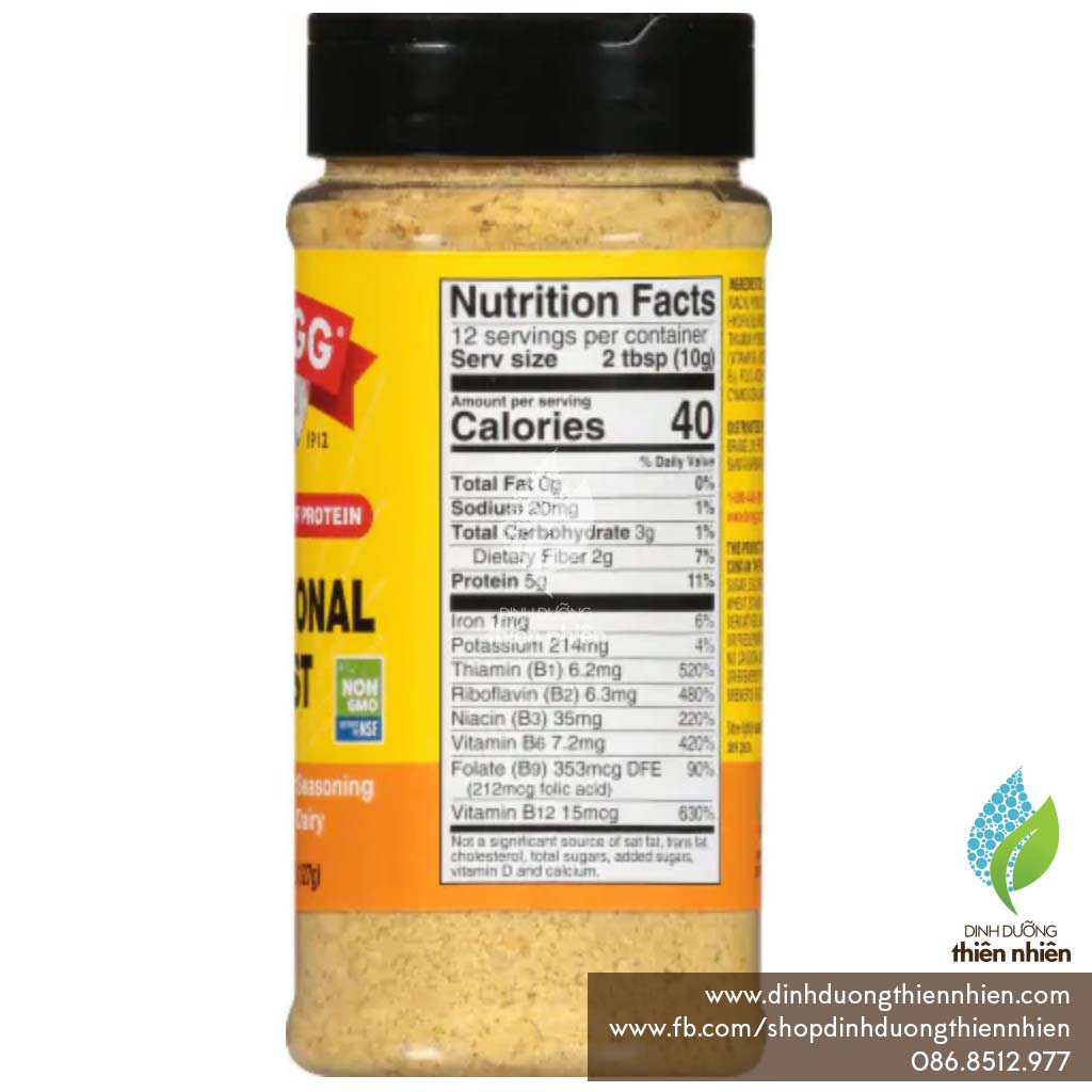 [DATE 5/2027] Men Dinh Dưỡng Bragg Nutritional Yeast 127g