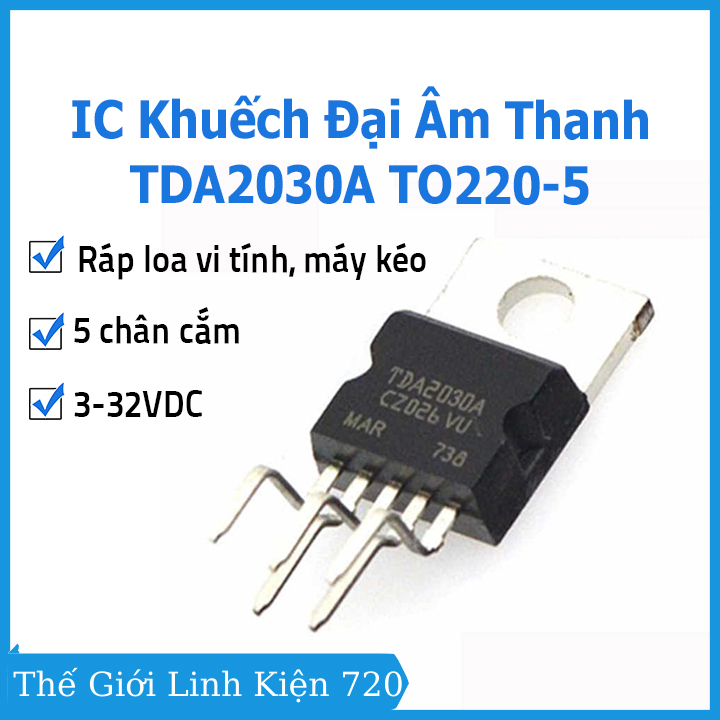 IC Khuếch Đại Âm Thanh TDA2030A TO220 5 chân