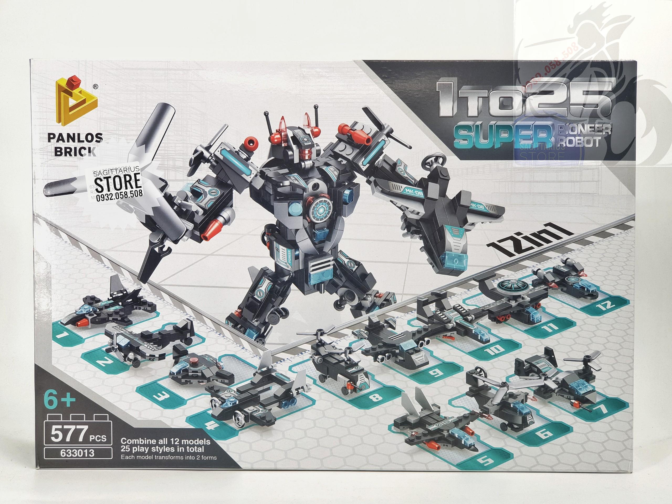 [HCM]Bộ Lego 633013 Lắp Ráp Robot Tiên Phong 12 in 1 ( 577 Mảnh )