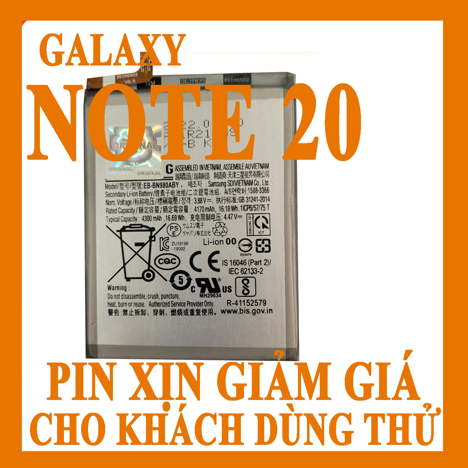 Pin Scud cho Samsung Galaxy Note 20 dung lượng 4300mAh