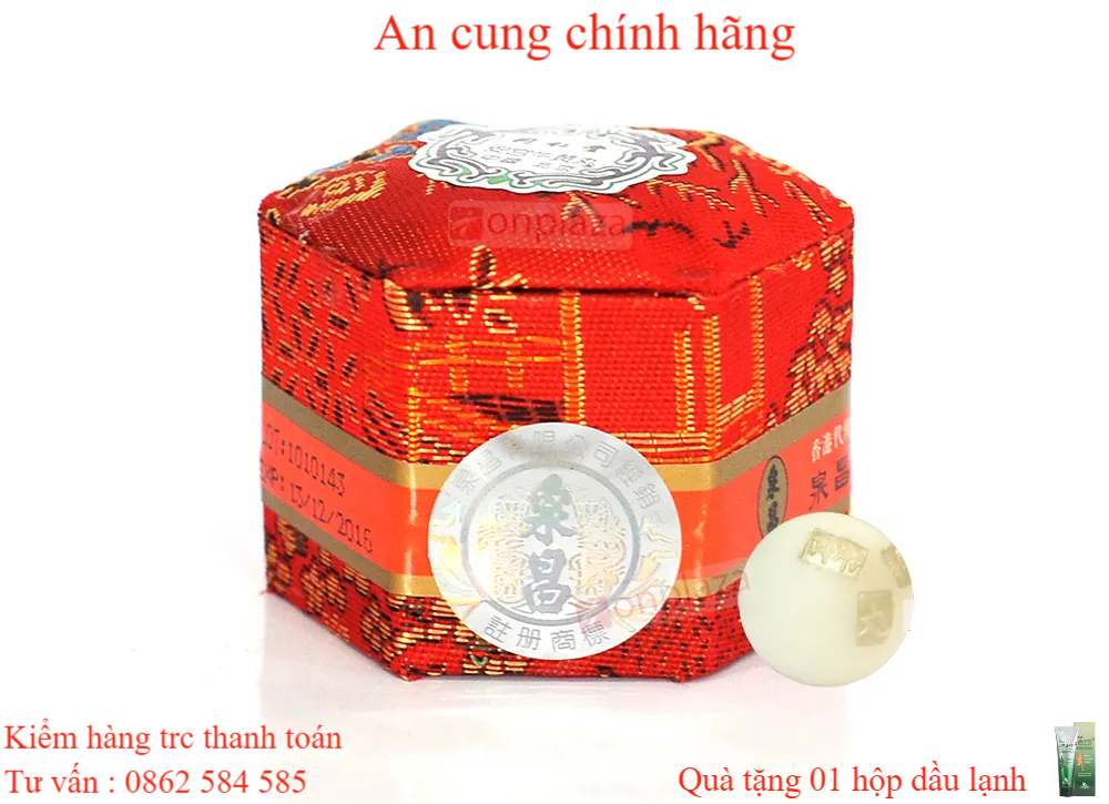 An cung ngưu hoàng hoàn Hộp Nhung đai đỏ 1 Viên