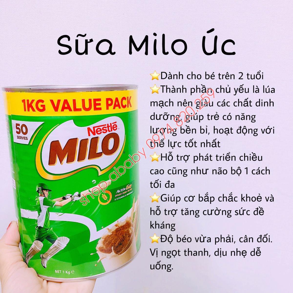 Sữa Milo Úc Nestle 1Kg