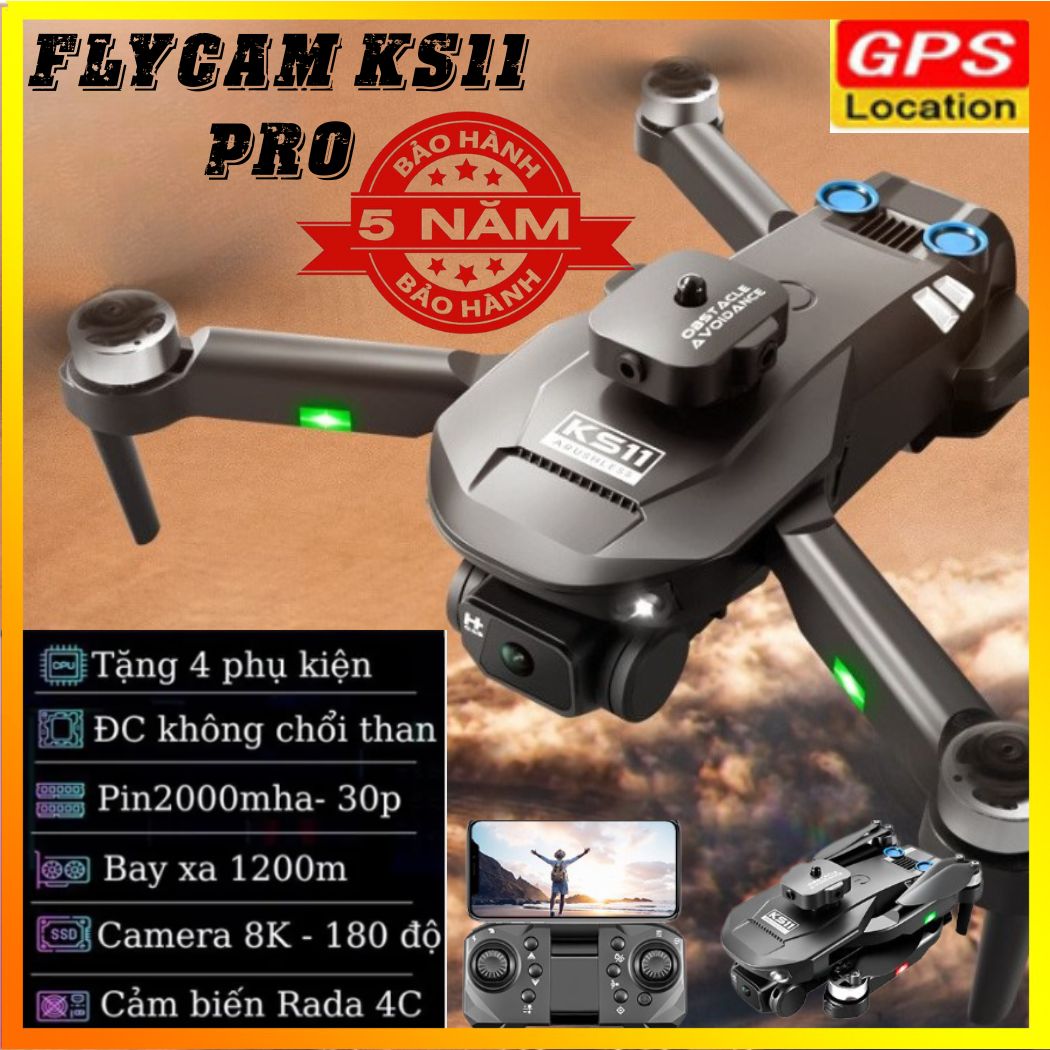 Máy bay không người lái Flycam mini KS11 Pro - Drone camera 4k - Phờ ...