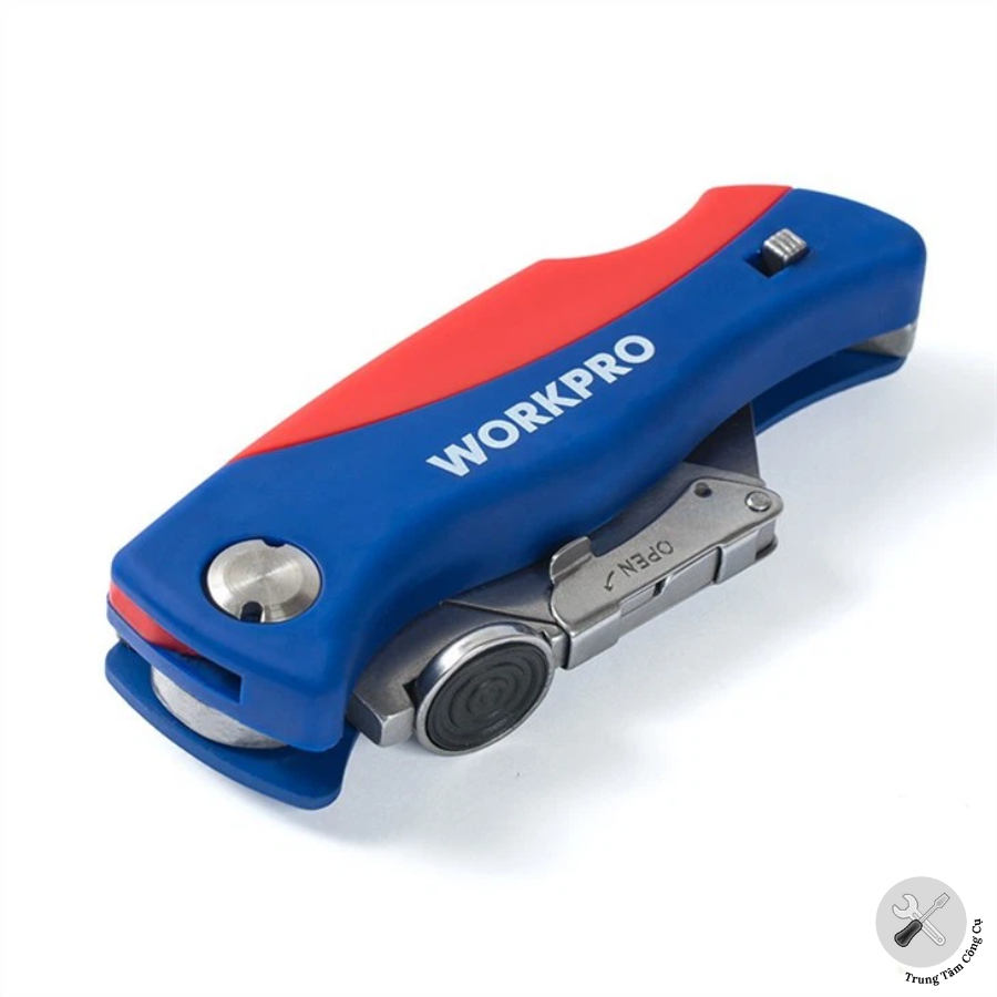Dụng cụ rọc cáp cán nhựa Workpro WP211006 kèm 6 lưỡi dao