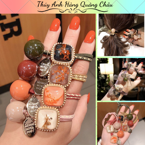 Dây Cột Tóc Nữ Đá Phale Thời Trang Phong Cách Hàn Quốc - Dây Chun Buộc Tóc Cho Bé(D8)
