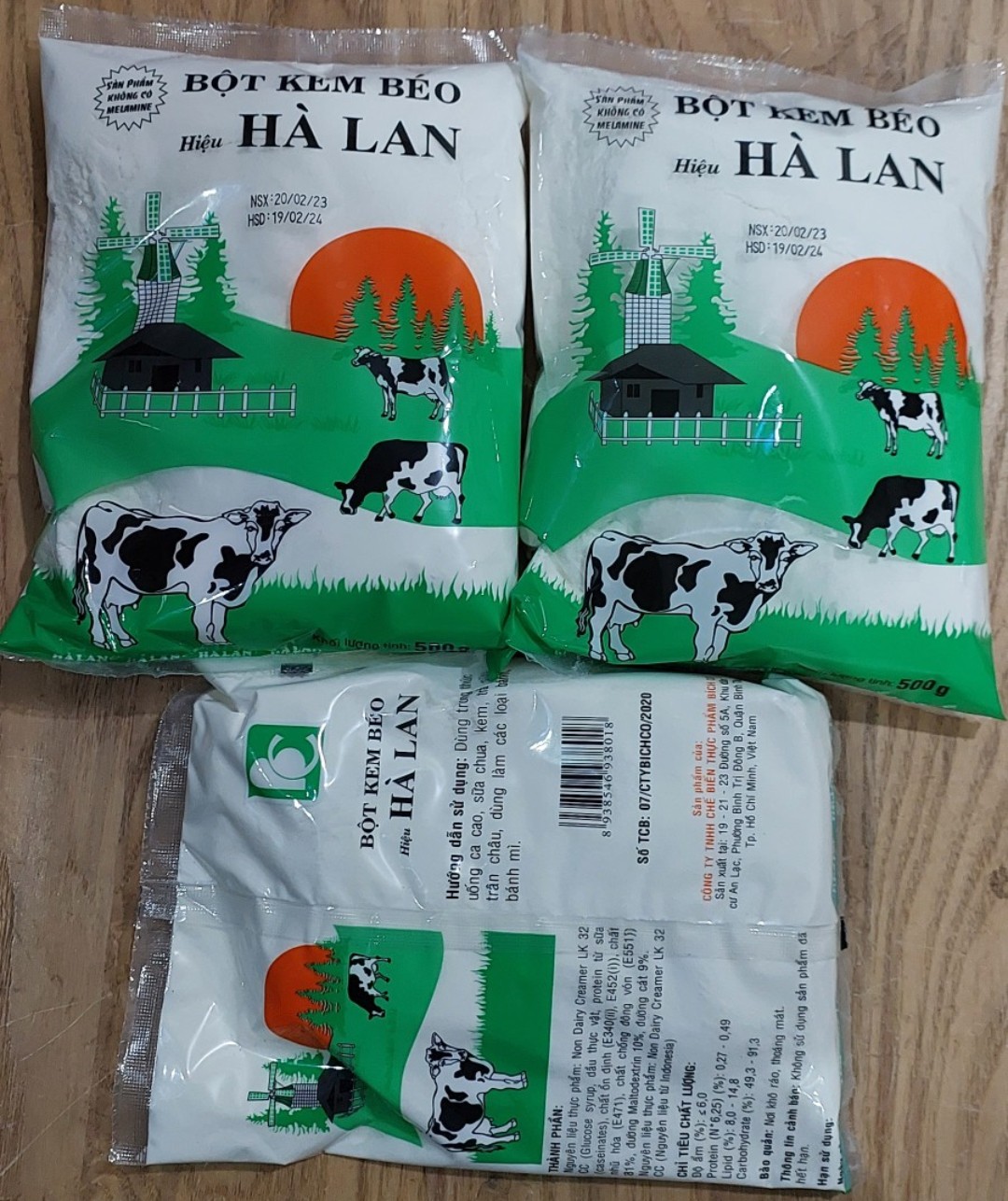 Combo 10 bịch - Bột kem béo pha chế hiệu Hà Lan gói (500g/bịch)