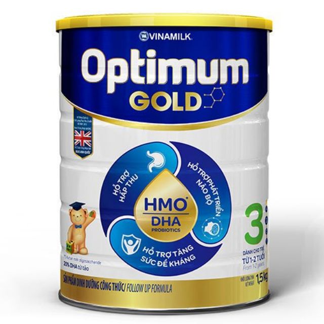 Sữa bột vinamilk optimum gold 3 - hộp thiếc 1500g,
