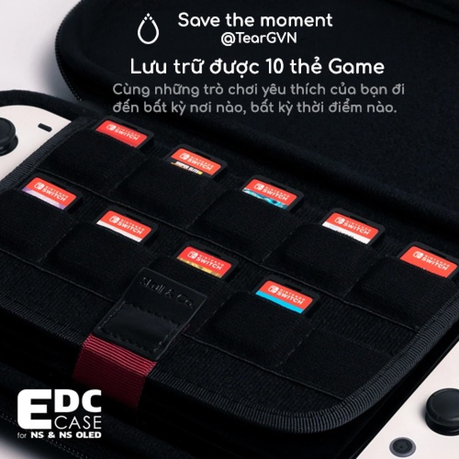 Túi đựng EDC Skull & Co mỏng gọn chống cấn cho Nintendo Switch Oled / Switch 1
