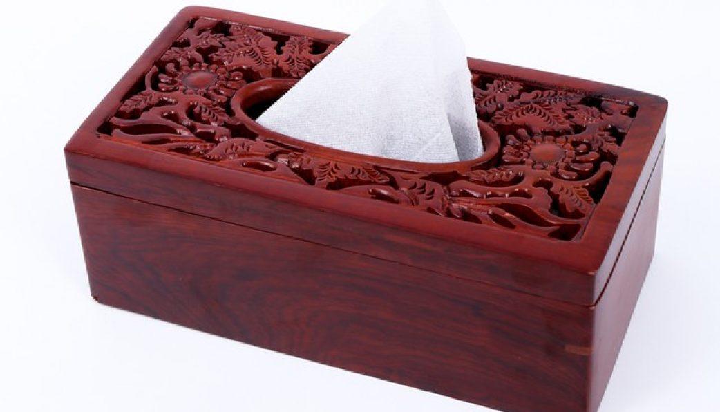 Hộp Đựng Giấy gỗ Hương chữ nhật