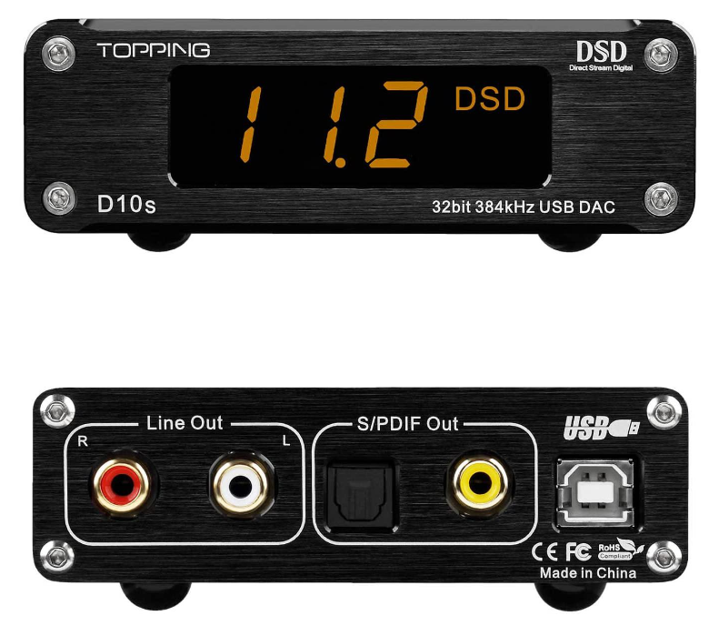 Dac giải mã âm thanh Topping D10S usb 32Bit/384 DSD512