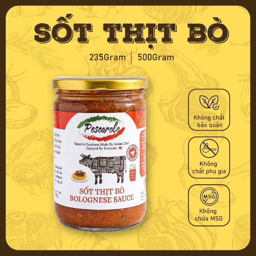 Sốt thịt bò bolognese sauce thơm ngon, đậm đà, sốt mì ý, sốt pizza - spoon it up