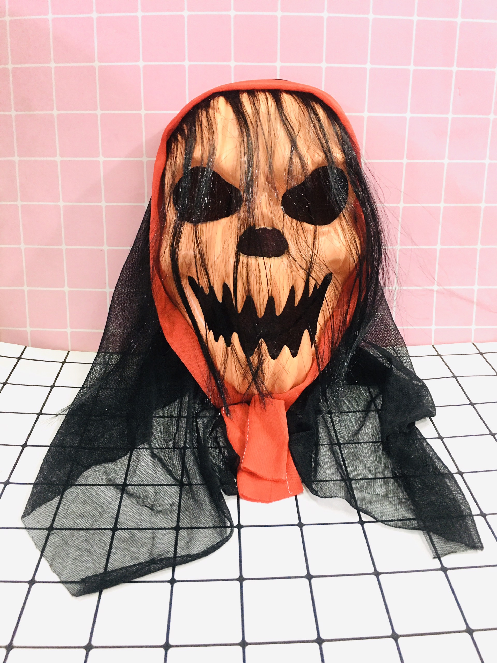 Mặt nạ bí ngô ma trùm đầu hoá trang Halloween