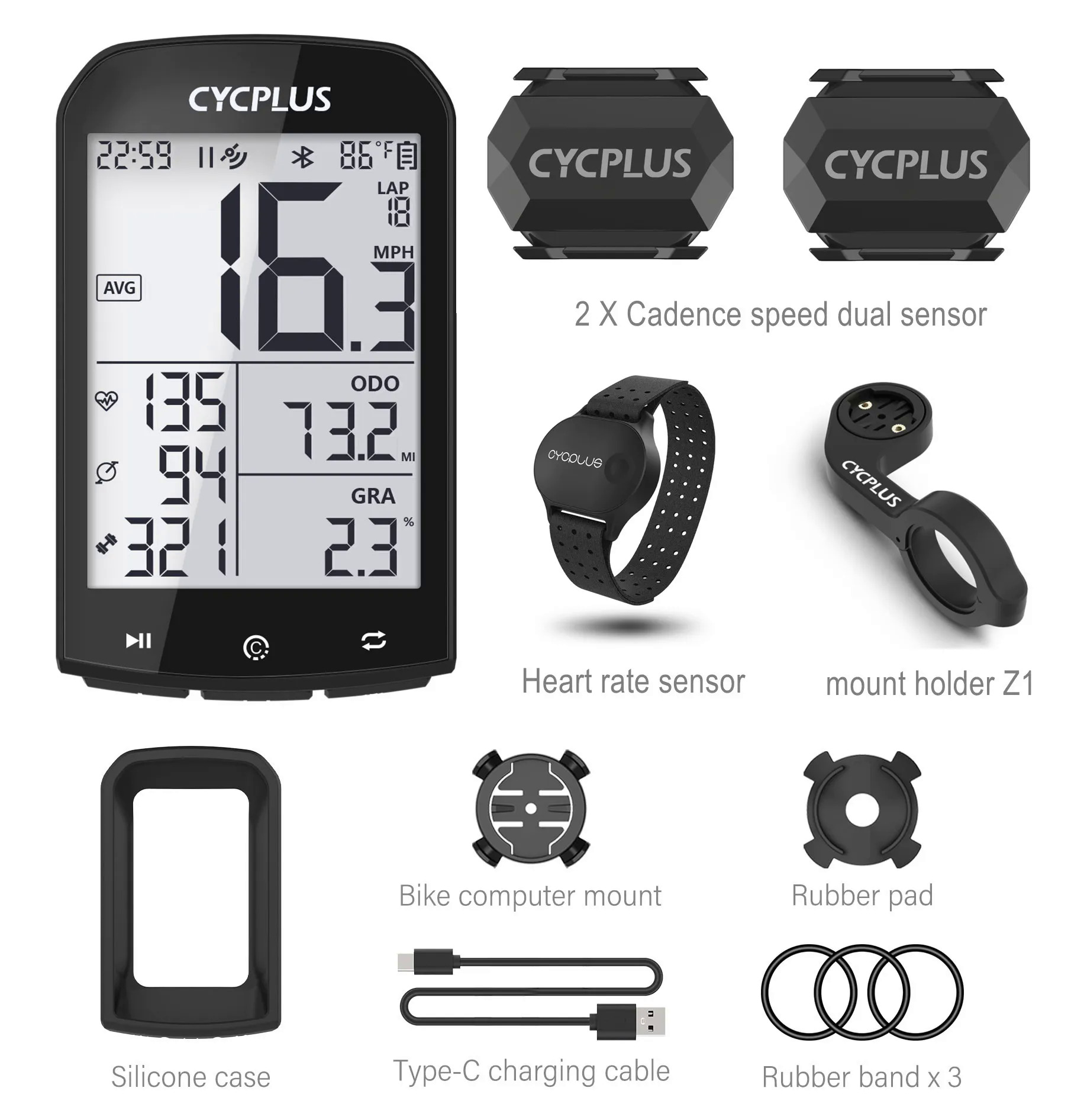 Cycplus M1 Xe Đạp Máy Tính Đồng hồ tốc độ ciclocomdor đo đường Xe Đạp Phụ Kiện Bluetooth 4.0 Ant cho Garmin xoss
