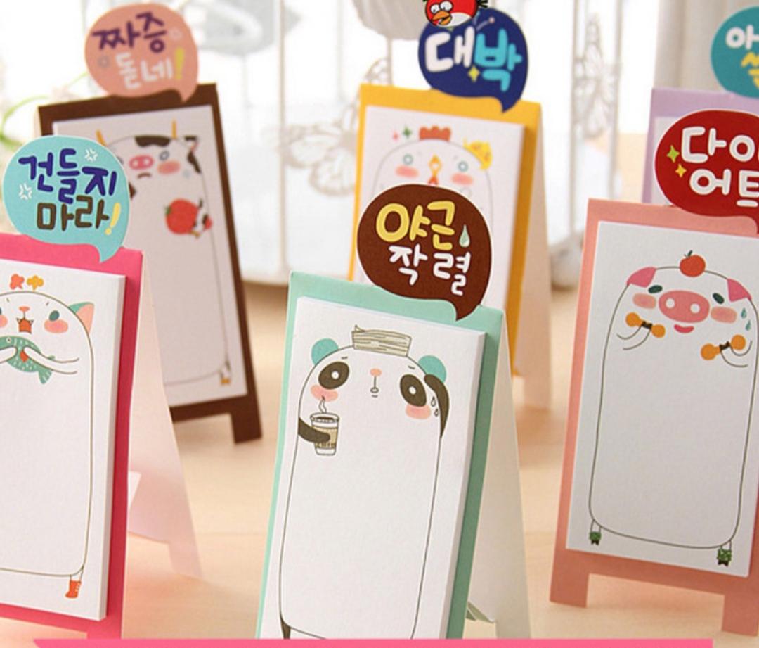 Combo 2 Note ghi chú hình thú cute để bàn