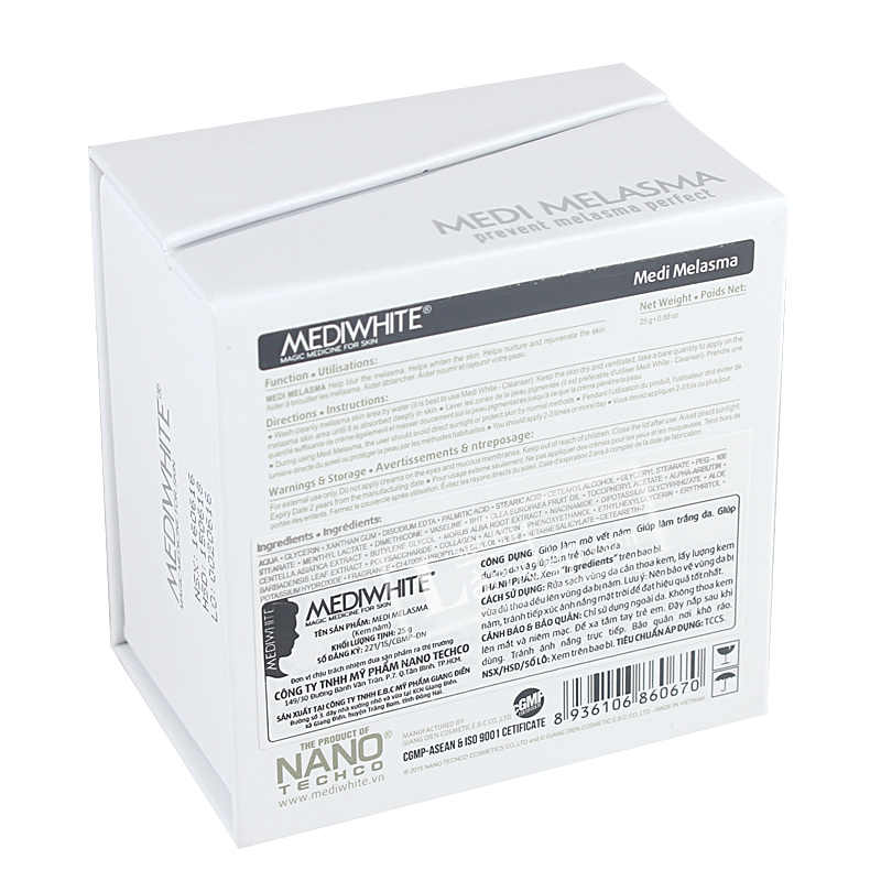 [HCM]Kem Giảm Nám Trắng Da Medi White Face