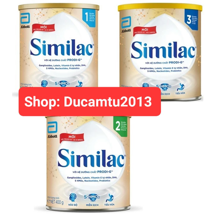 Sữa bột Abbott Similac HMO số  1, 3 -  400g HSD 5-2024
