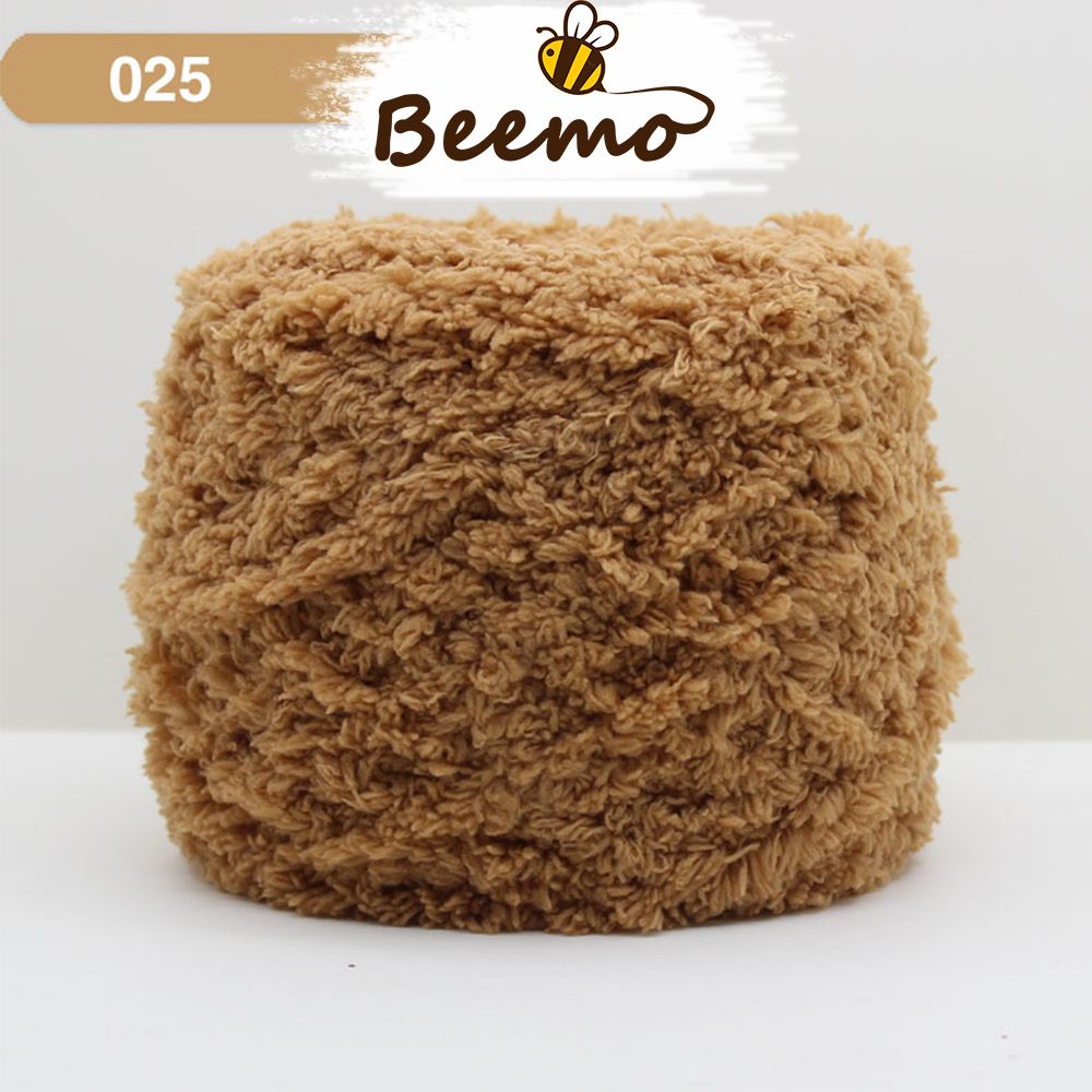Len Bông Xù Cuộn To 100g Mềm Mịn Đan Móc