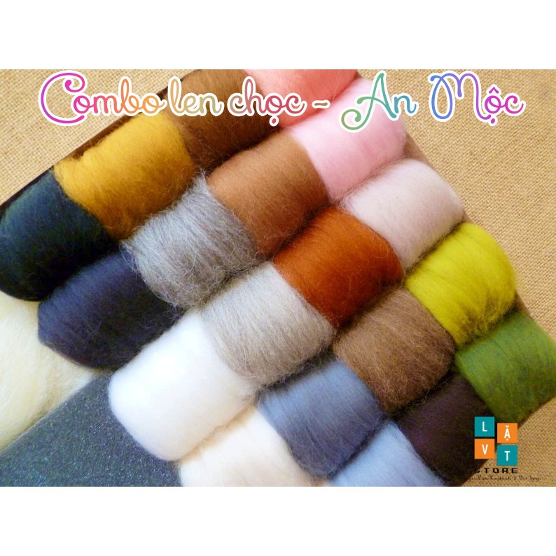 [HCM][21 Màu Len] Combo Len Chọc An Mộc - Combo Needle Felting