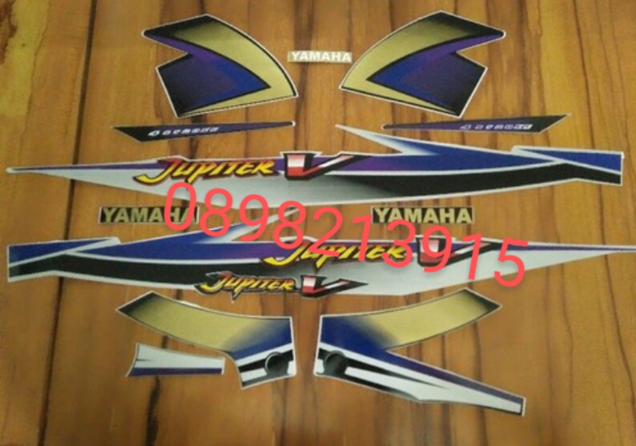 Tem xe Jupiter V màu vàng xanh