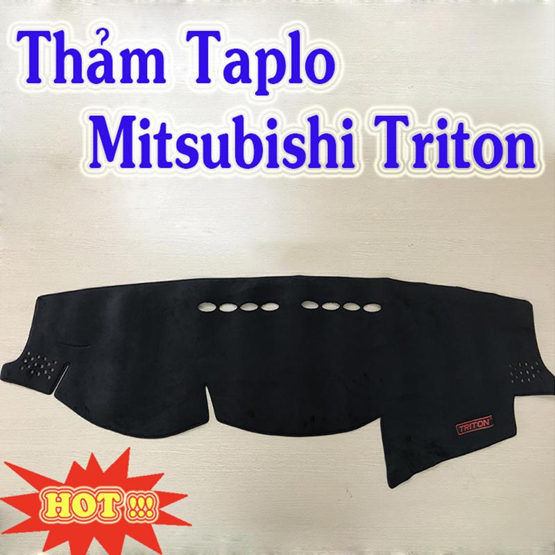 Thảm Taplo Xe Mitsu Triton 2016 đến 2020 Mẫu Nhung Lông Cừu Cao Cấp Có Đế Chống Trượt