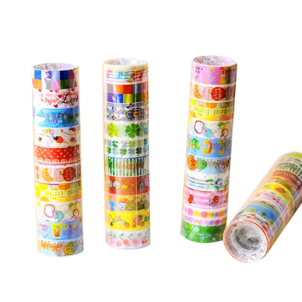 [HCM]Băng Keo Hình Trang Trí 15mm x 2.5m (lốc 10 cuộn)