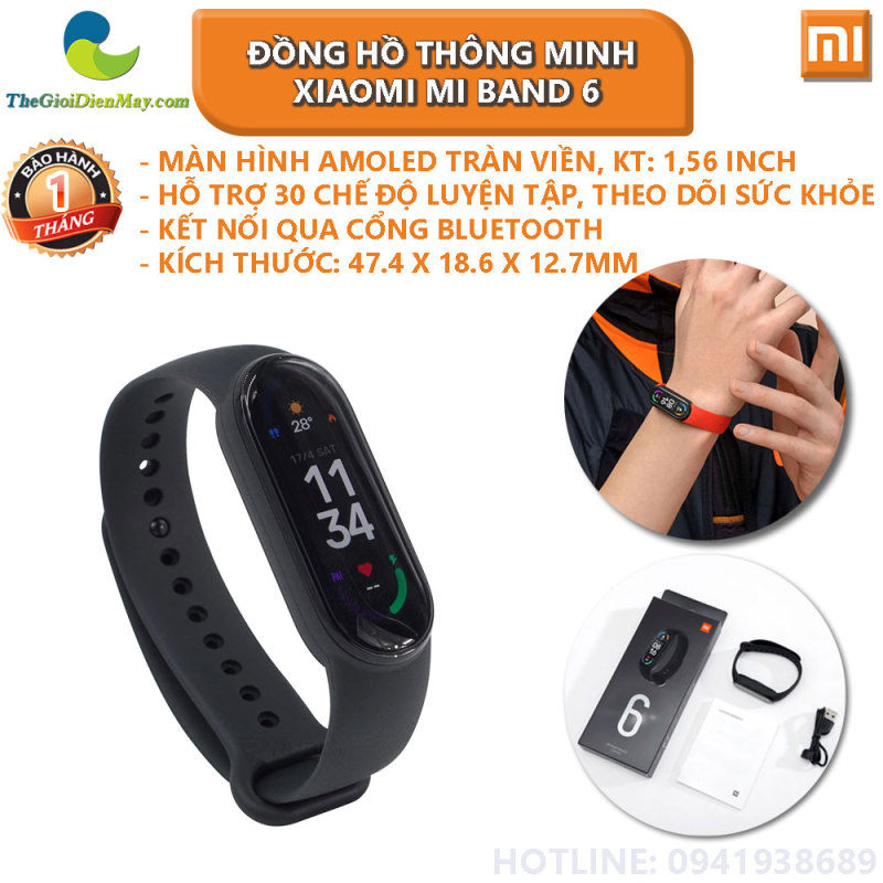 Đồng Hồ Thông Minh Xiaomi Mi Band 6 - Bảo Hành 6 Tháng - Shop Thế Giới Điện Máy
