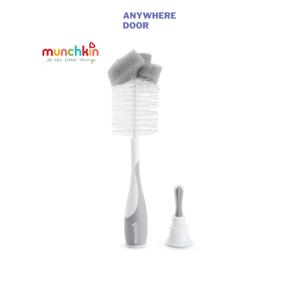Cọ bình sữa có mút Munchkin  2 trong 1