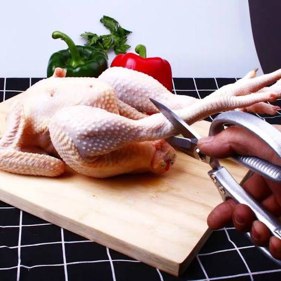 Kéo cắt Gà, Kéo cắt nhà bếp chuyên dụng- Kéo đa năng gia dụng nhà bếp,kéo inox đa năng SK5- Nhật Bản, kéo có lực mạnh để cắt đồ ăn chín, rau ,xương gà,cạo vảy cá