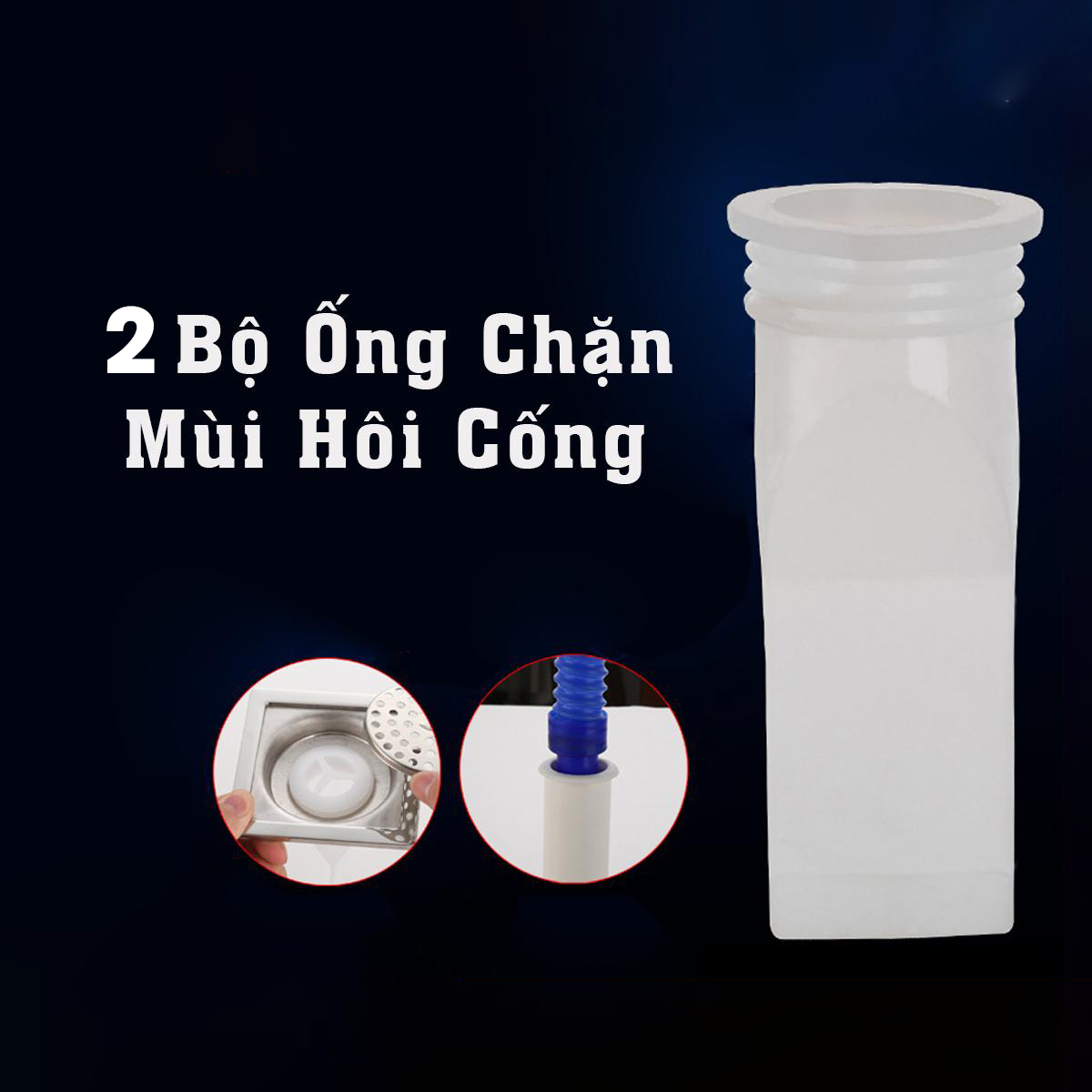 2 Bộ Ống Chặn Mùi Hôi Cống (6 chi tiết)
