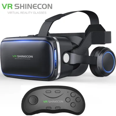 VR Glasses Shinecon6.0 Bluetooth Headset Helmet 3D Box With Bluetooth Controller