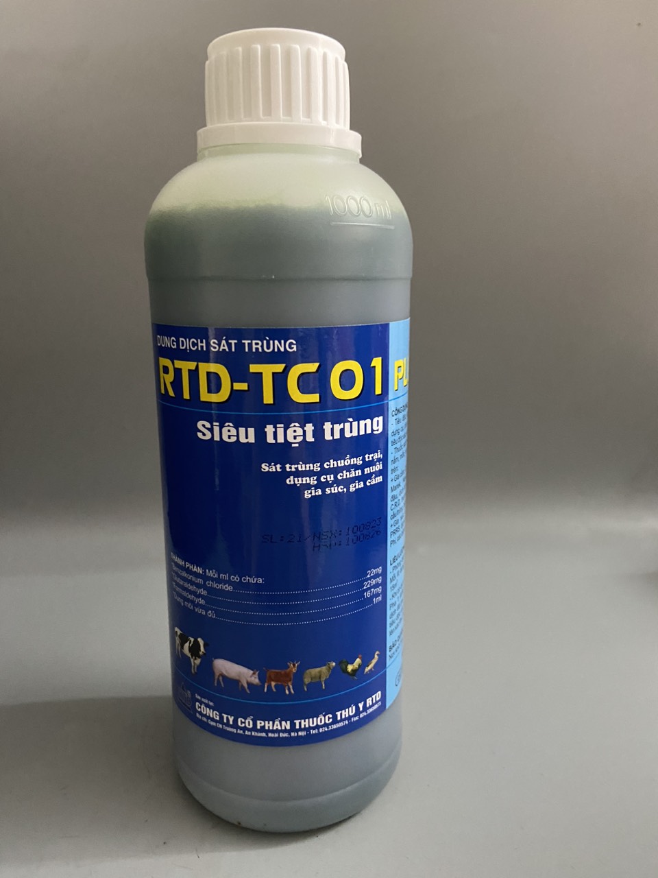 Dung dịch sát trùng RTD-TC01 Plus 1lít Sát trùng chuồng trại dụng cụ chăn nuôi gia súc gia cầm