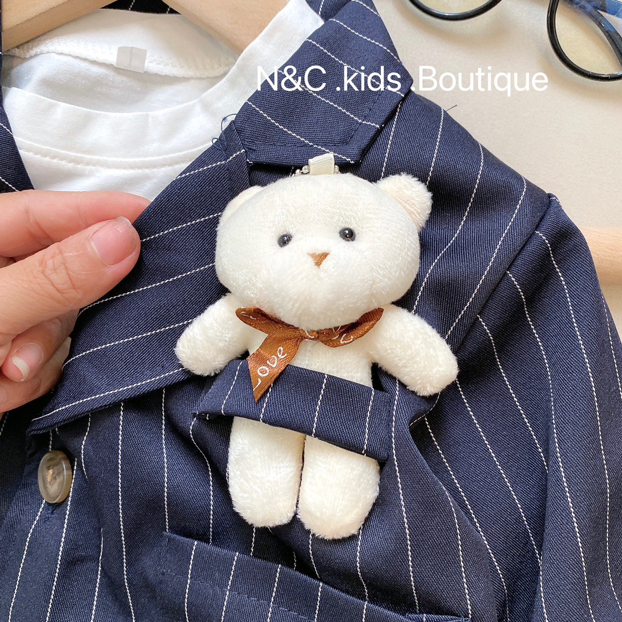 Bộ vest bé trai 3 món cho bé 1 - 4 tuổi