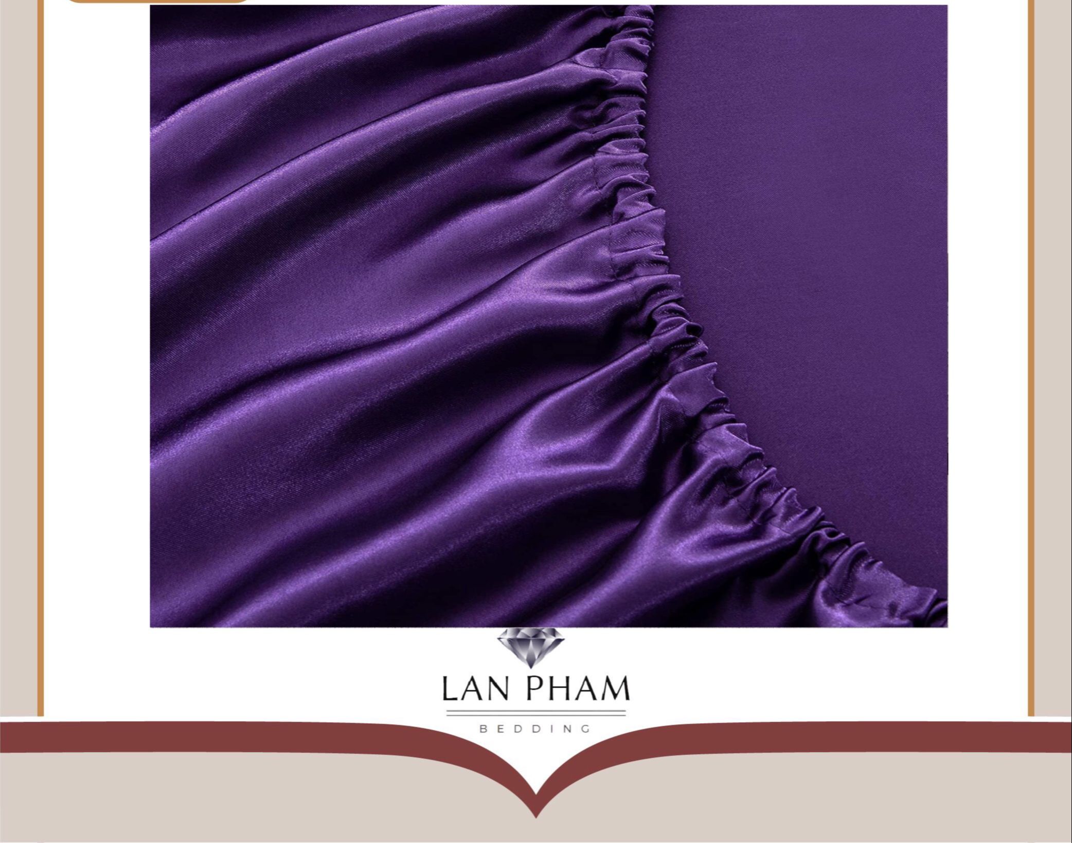 ( Lụa Loại 1) Bộ 4 Món Ga Gối Phi Lụa Lan Pham Bedding Lụa Cao Cấp Mềm Mại Đẳng Cấp Sang Trọng Cho Nhà Bạn ( Tím Than )