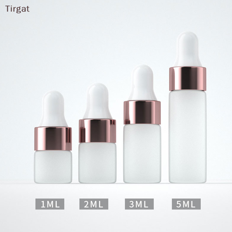 Tirgat 5 lọ thủy tinh nhỏ giọt mờ 1/2/3/5ml lọ tinh dầu rỗng