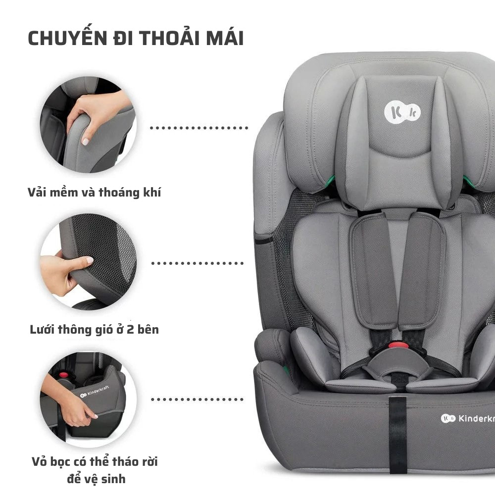 GHẾ Ô TÔ CHO BÉ KINDERKRAFT COMFORT UP ISIZE