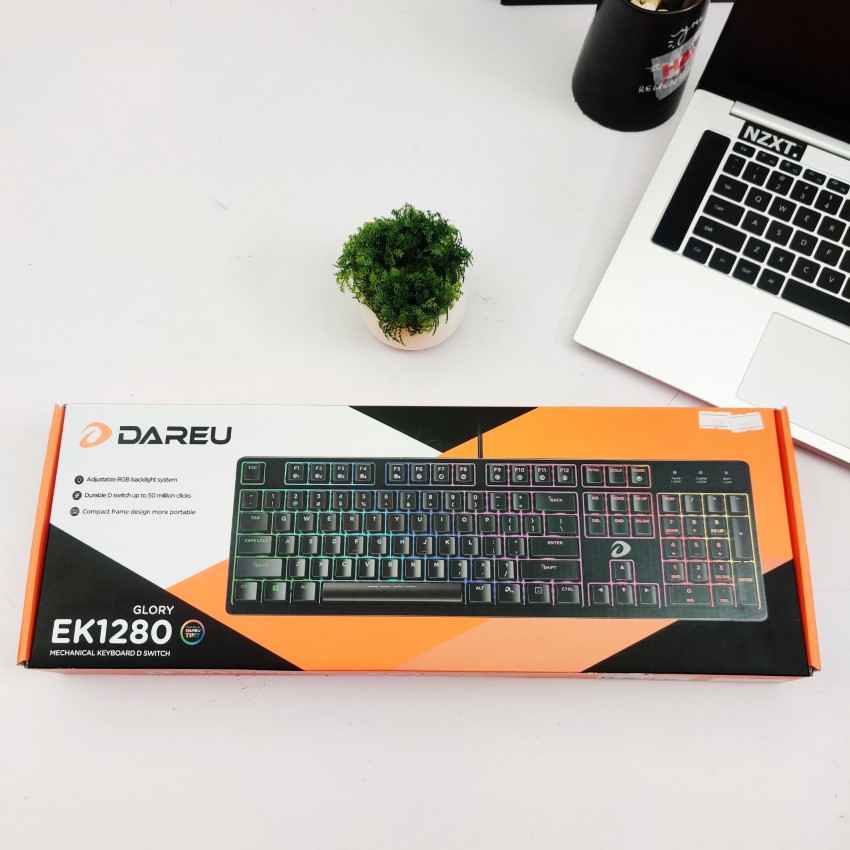 Bàn phím cơ Gaming DAREU EK1280 104Key RGB - Chính hãng BH 2 năm