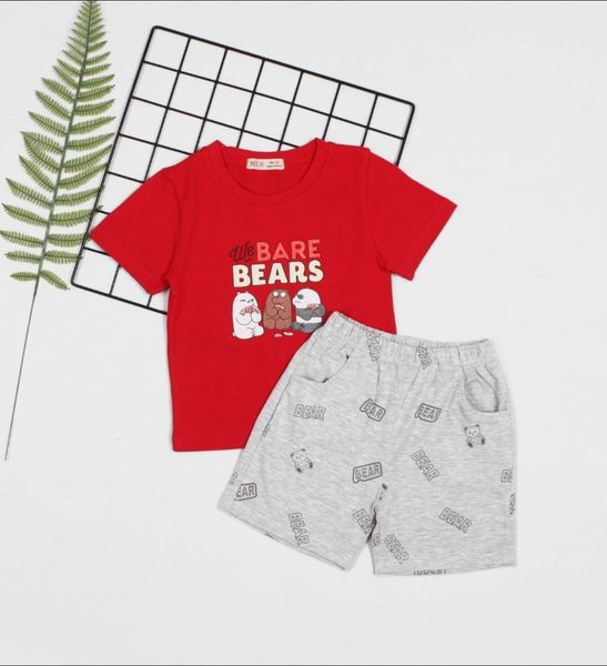 Bộ thun we bare bears đỏ ✌