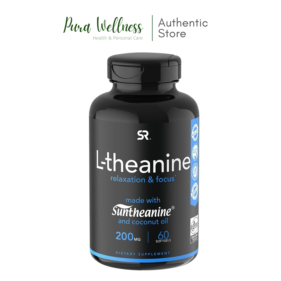 Sports Research L-Theanine with Organic Coconut Oil giúp thư giãn và tăng